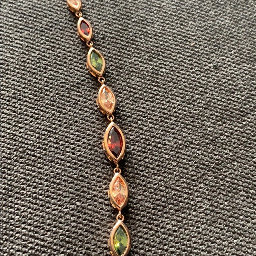 New beautiful gold bracelet with crystals